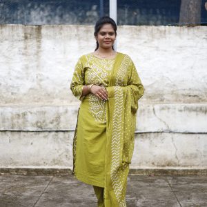 Olive Green Cotton 3pc Set