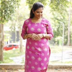 Magenta Pink Cotton Kurti