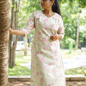 Sage Green Cotton Kurti