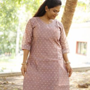 Mauve Mist Polka Dots kurti