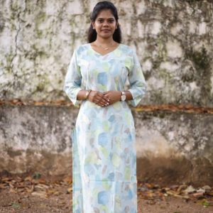 Mint Blue Cotton Kurti